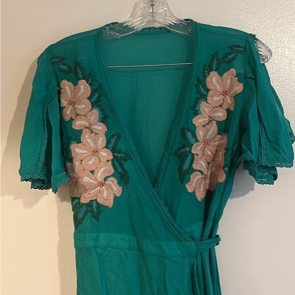 Green Cleobella wrap dress